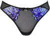 Axami Brilliance Embroidery Thong Panty Blue Shimmer-Rebel Romance