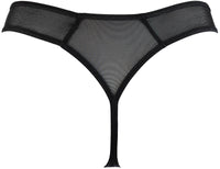 Axami Brilliance Embroidery Thong Panty Blue Shimmer-Rebel Romance