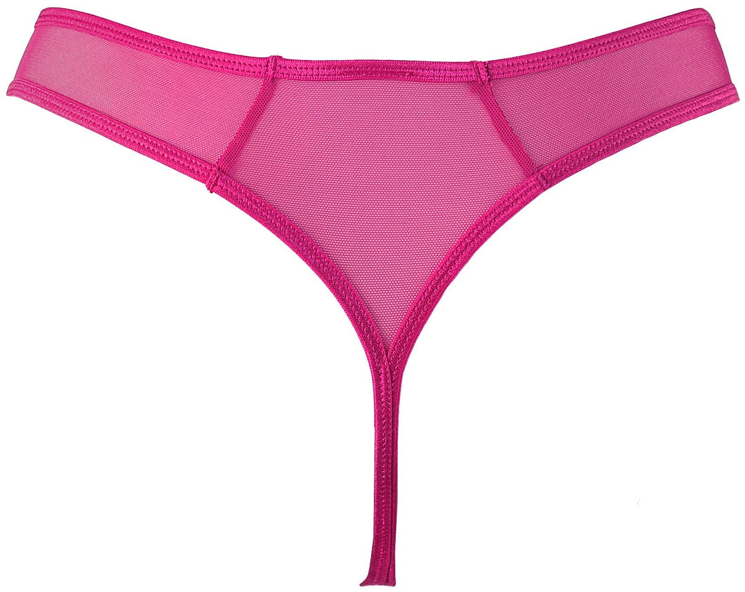 Axami Brilliance Embroidery Thong Panty Pink Shimmer-Rebel Romance