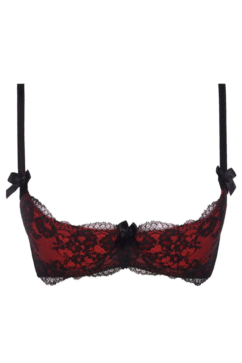 Axami Cherry Pie Lace Shelf Bra Open Cups - Limited Edition-Rebel Romance