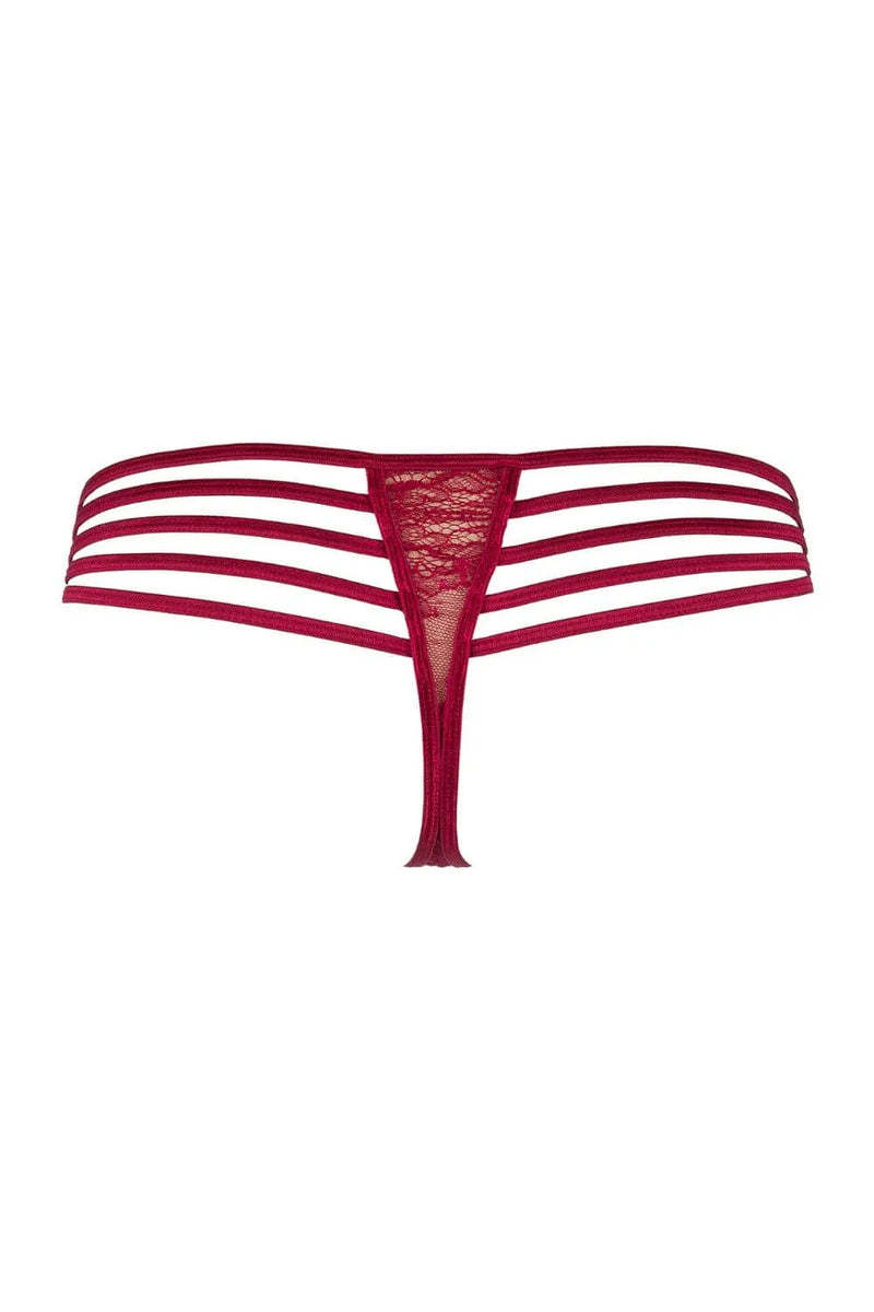 Axami Dark Raspberry Lace Thong