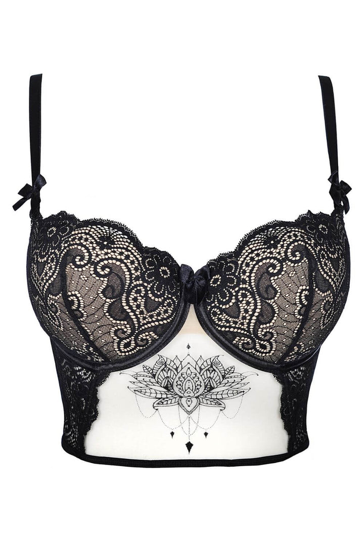 Axami Isabella Sheer Lotus Longline Bra