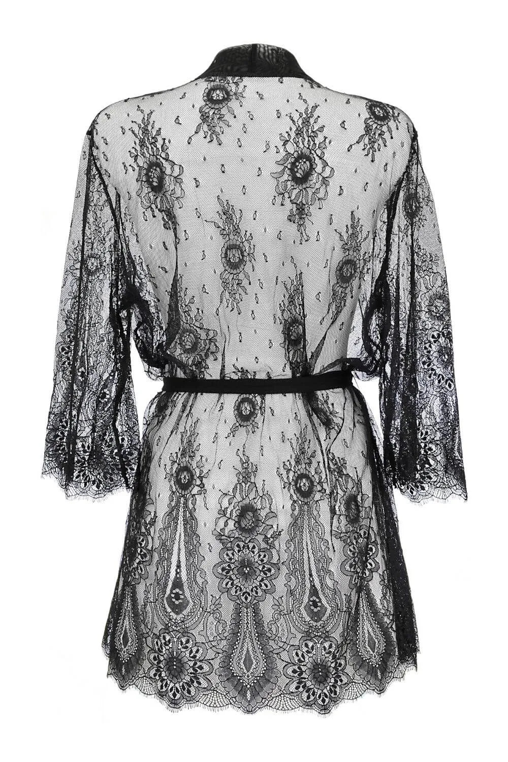 Axami Kiss Me Sheer Lace Robe-Rebel Romance