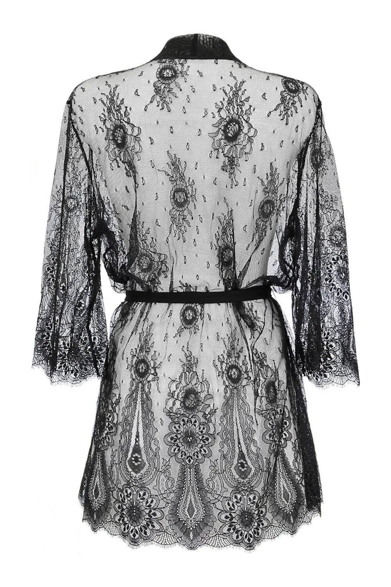 Axami Kiss Me Sheer Lace Robe-Rebel Romance