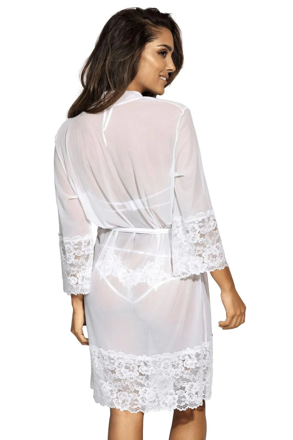 Axami La Giralda White Sheer Robe-Rebel Romance
