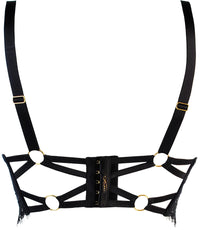 Axami Noir Eyelash Lace Bustier Bra-Rebel Romance