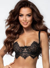Axami Noir Eyelash Lace Bustier Bra-Rebel Romance