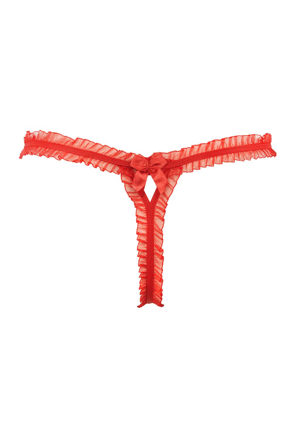 Axami Passion Wave Mesh Thong Red