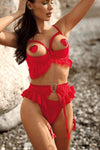 Axami Passion Wave Mesh Thong Red