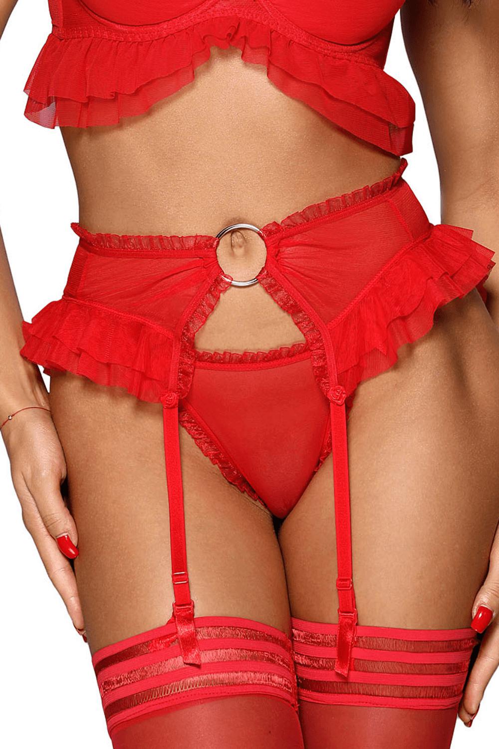 Axami Passion Wave Mesh Thong Red