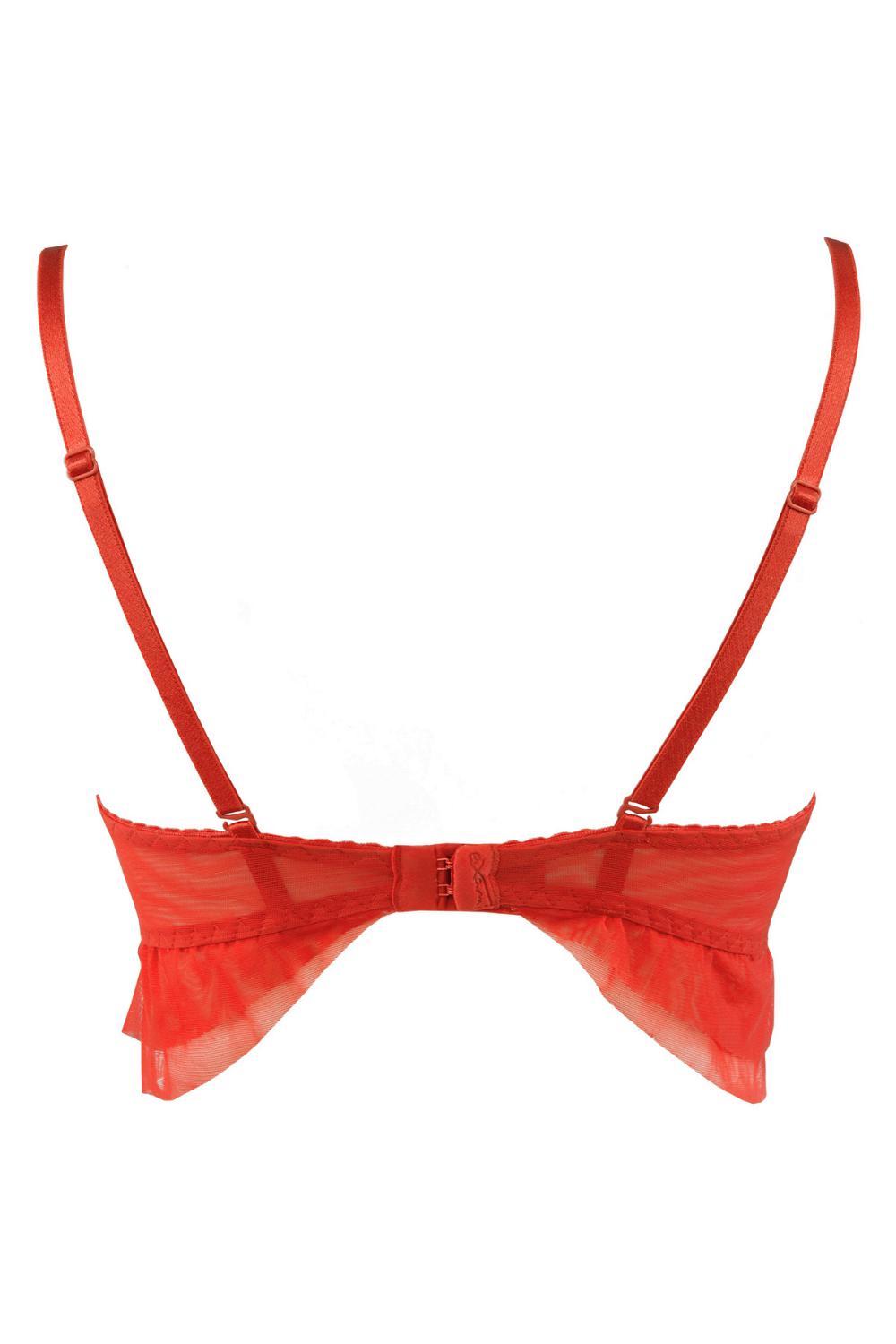 Axami Passion Wave Ruffles Shelf Bra Open Cups