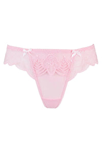 Axami Pink Rose Lace Thong