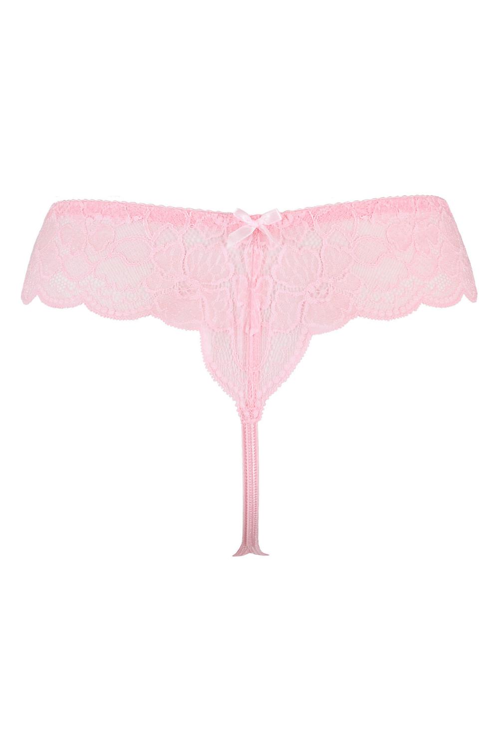 Axami Pink Rose Lace Thong - Limited Edition