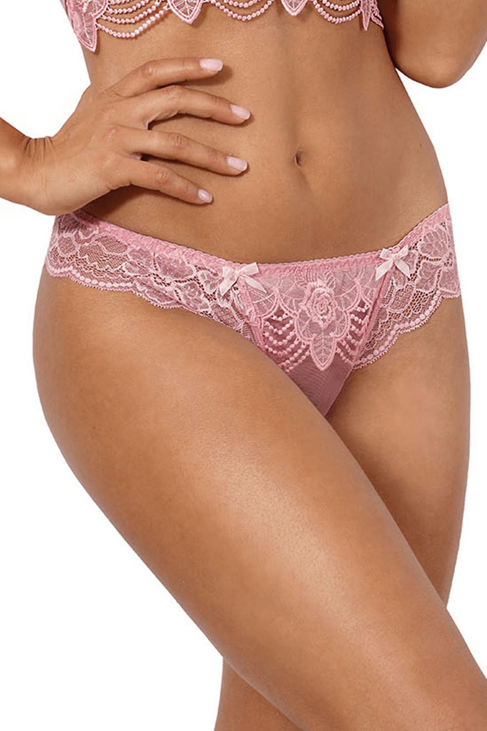 Axami Pink Rose Lace Thong - Limited Edition