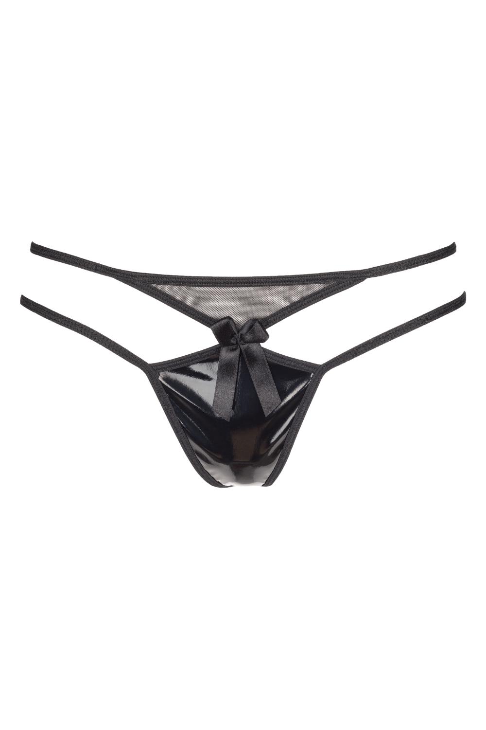 Axami Plus SIze Noir V-String Thong