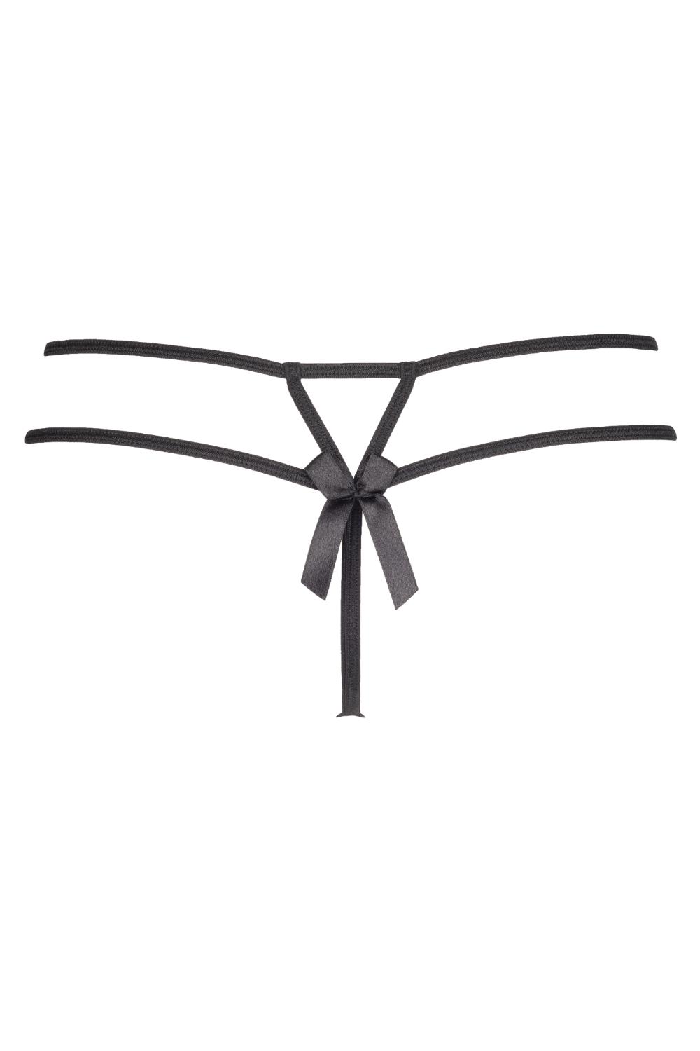 Axami Plus SIze Noir V-String Thong-Rebel Romance