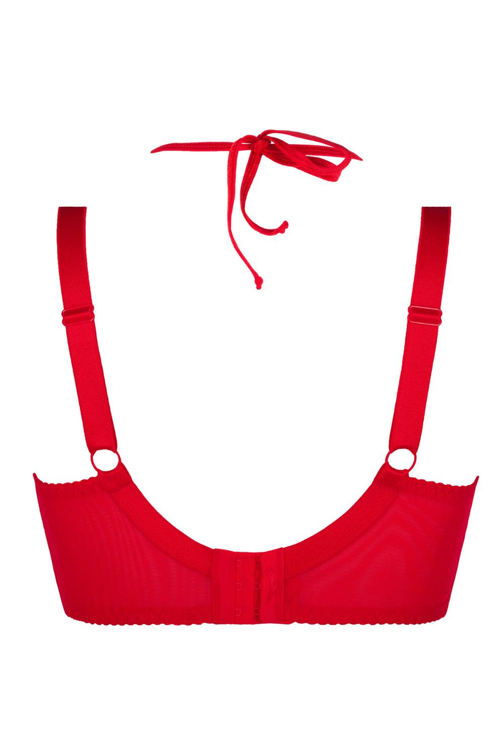 Axami Plus Size Rouge Glossy Quarter Cup Shelf Bra