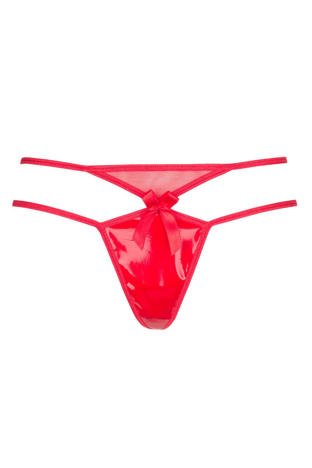 Axami Plus Size Rouge Glossy V-String