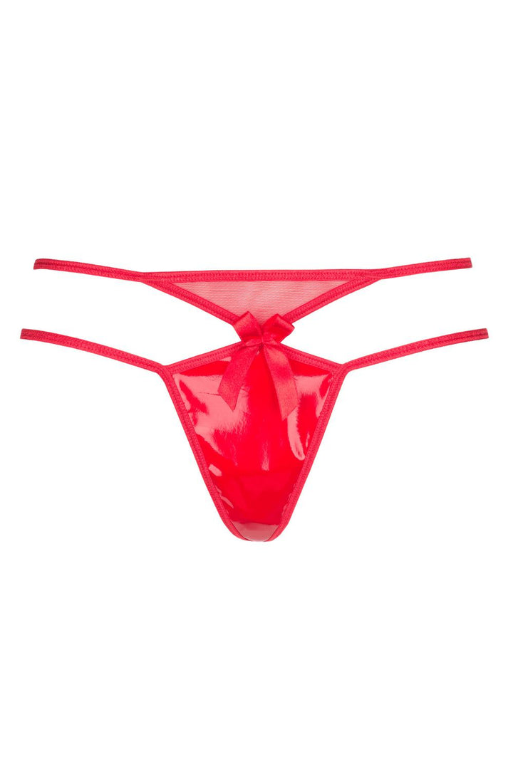 Axami Plus Size Rouge Glossy V-String