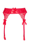 Axami Rouge Glossy Garter Belt