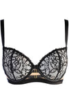 Axami Sheer Embroidery Unlined Bra Black Angel