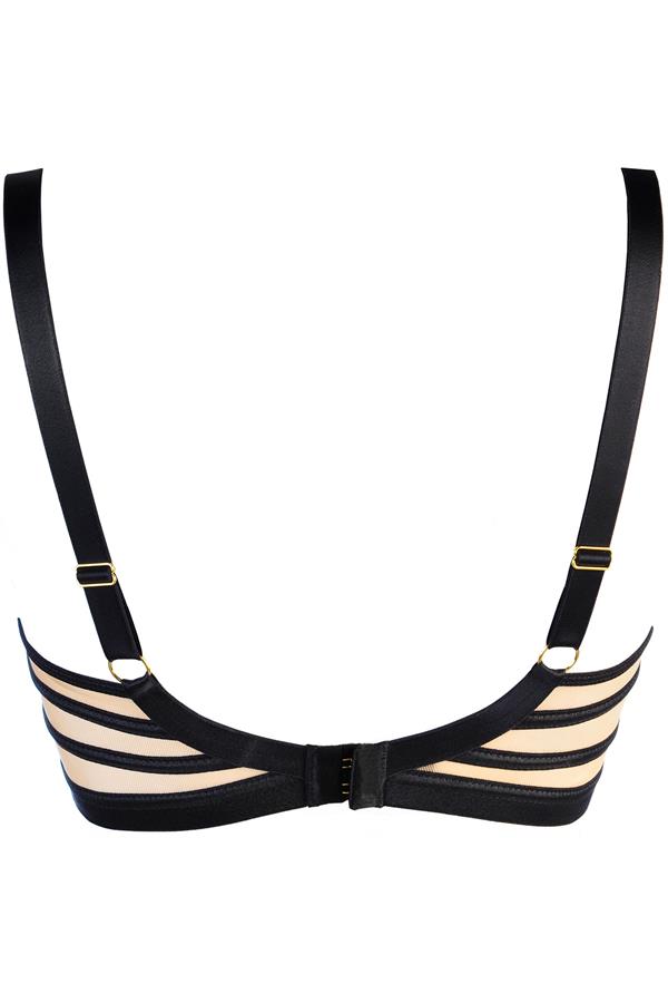 Axami Sheer Embroidery Unlined Bra Black Angel