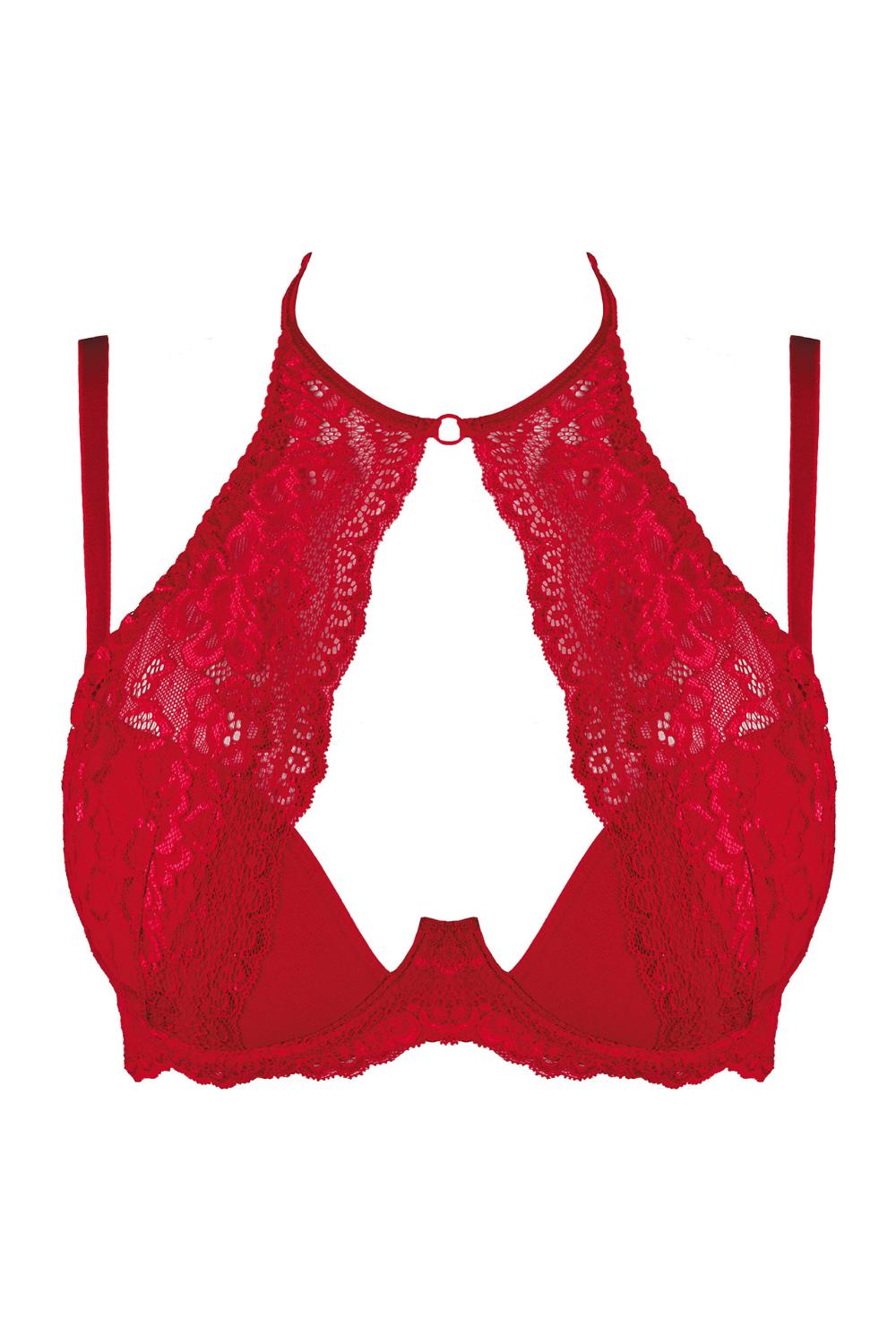 Axami Strawberry High Neck Lace Push-up Bra - Limited Edition