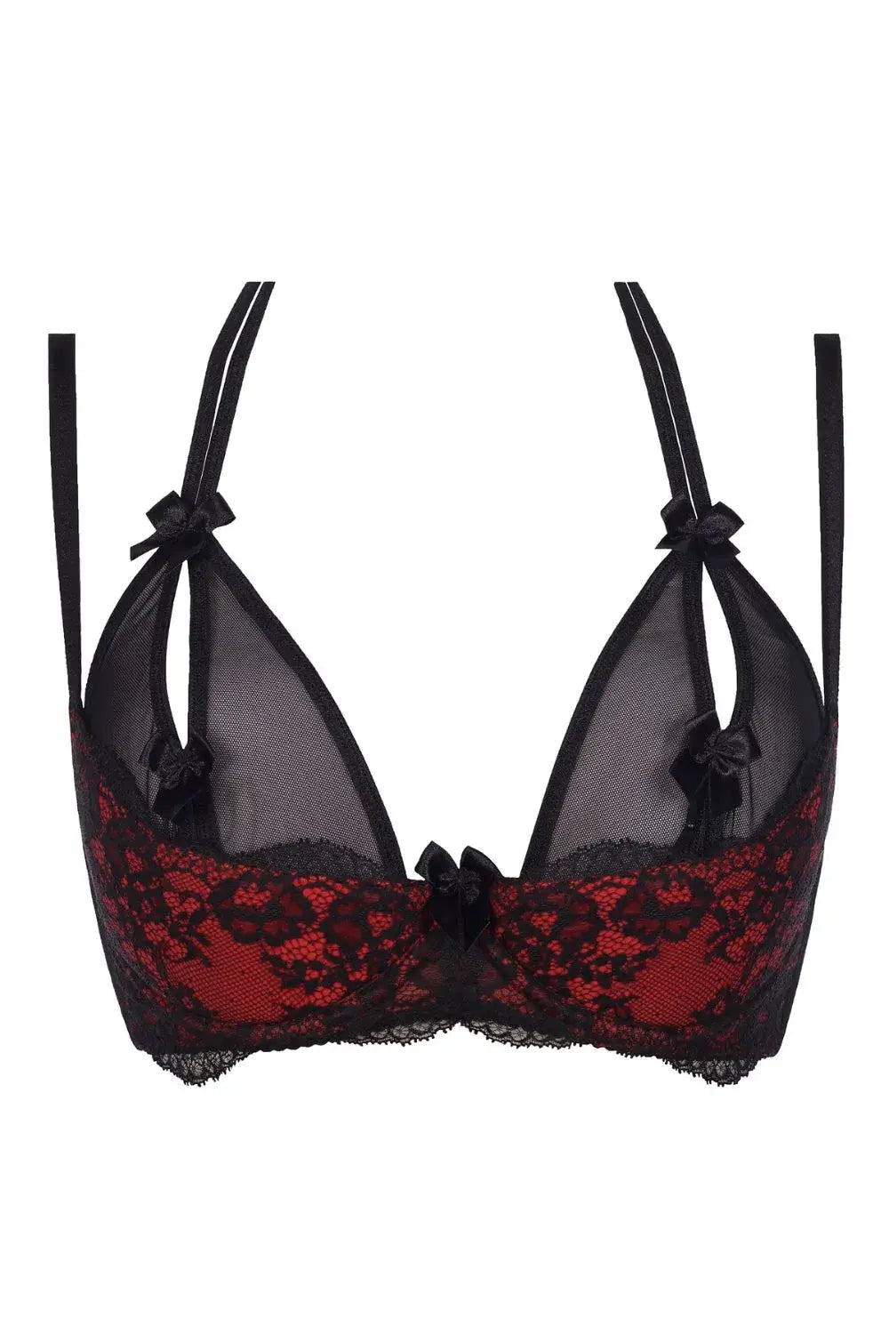 Axami Tamarillo Sorbet Peek-a-boo Quarter Cup Bra - Limited Edition