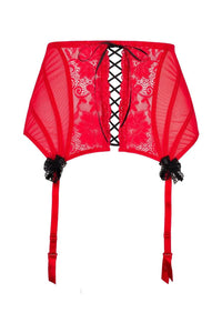 Axami Tao Lace High Waisted Garter Belt