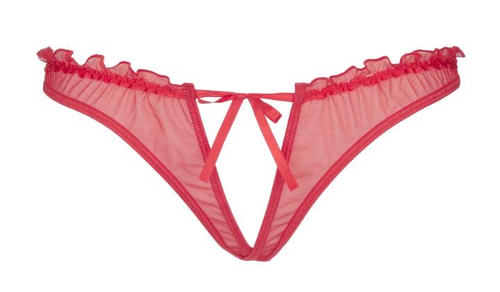 Axami 8748 Magenta Peekaboo Thong Plus Size