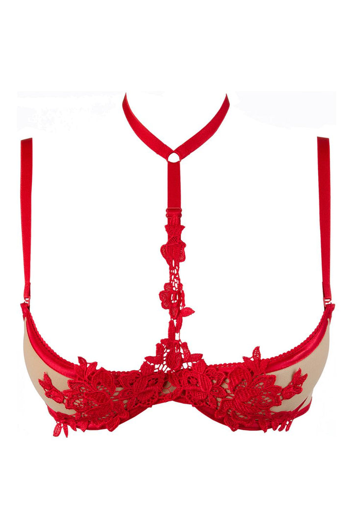 Axami Venetian Princess Push-up Shelf Bra Red