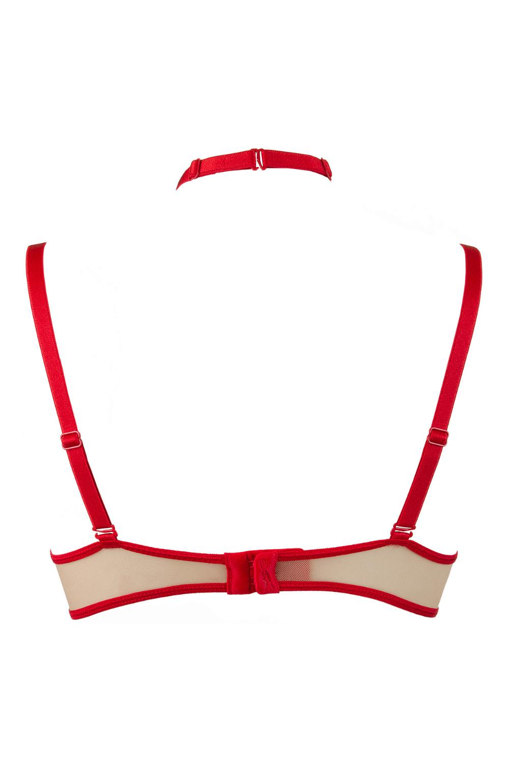 Axami Venetian Princess Push-up Shelf Bra Red