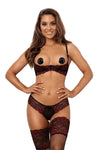 Axami Wild Roses Shelf Bra Open Cups