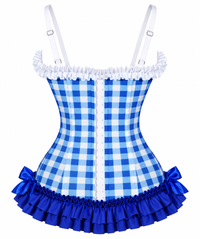 Lavish Blueberry Ruffle Sweetheart Bustier Corset