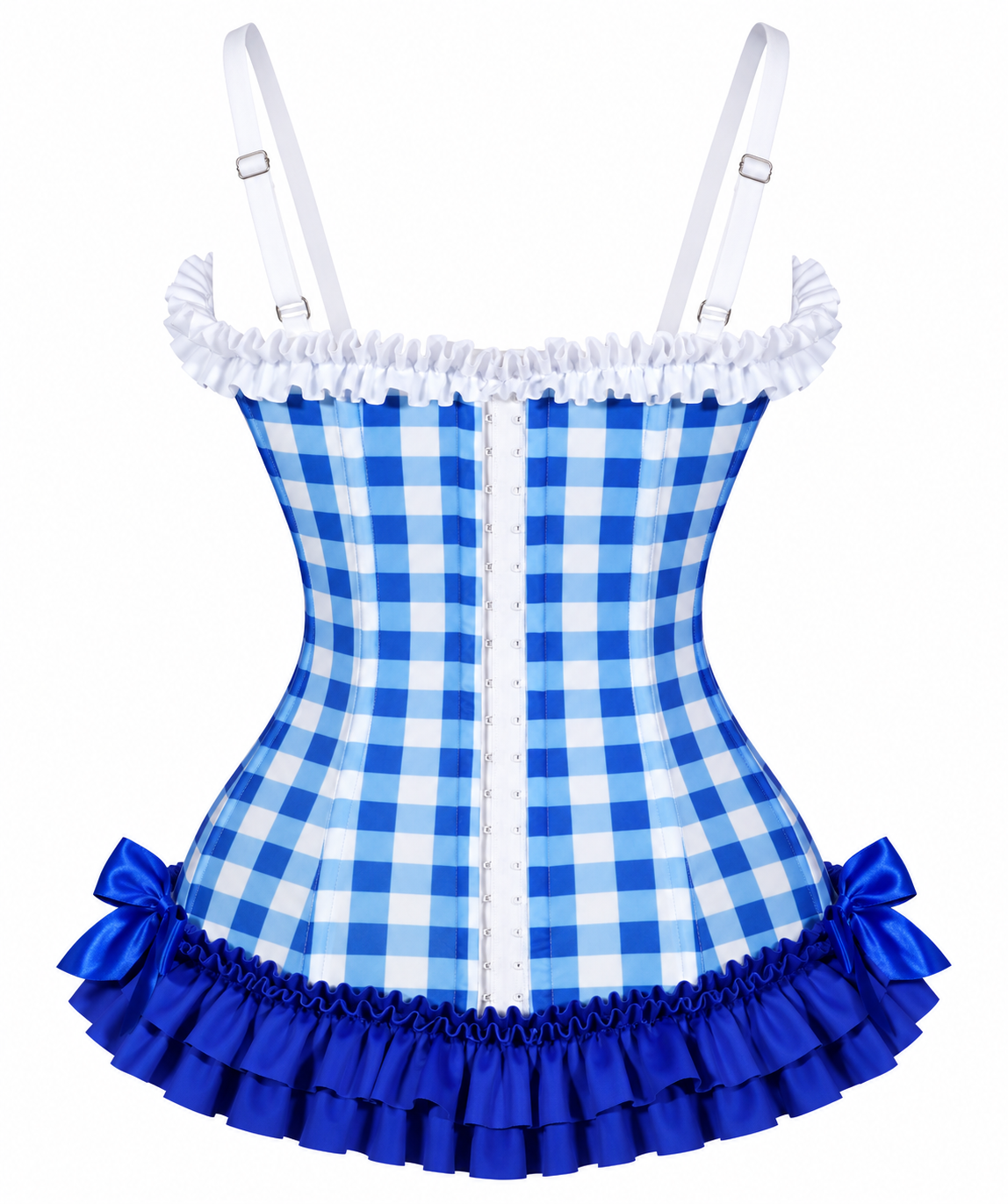 Lavish Blueberry Ruffle Sweetheart Bustier Corset