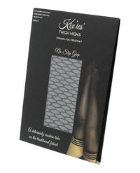 Kixies Beth Ann Honeycomb Thigh Highs Black-Rebel Romance