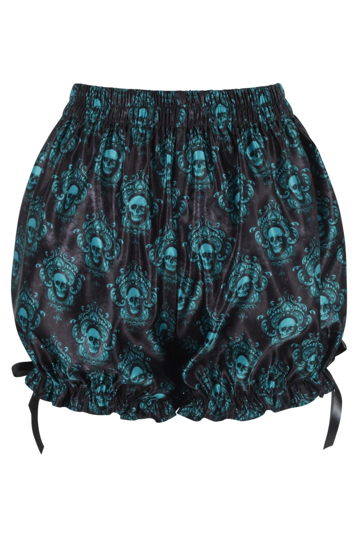 LIMITED EDITION Black & Teal Gothic Skull Print Bloomers