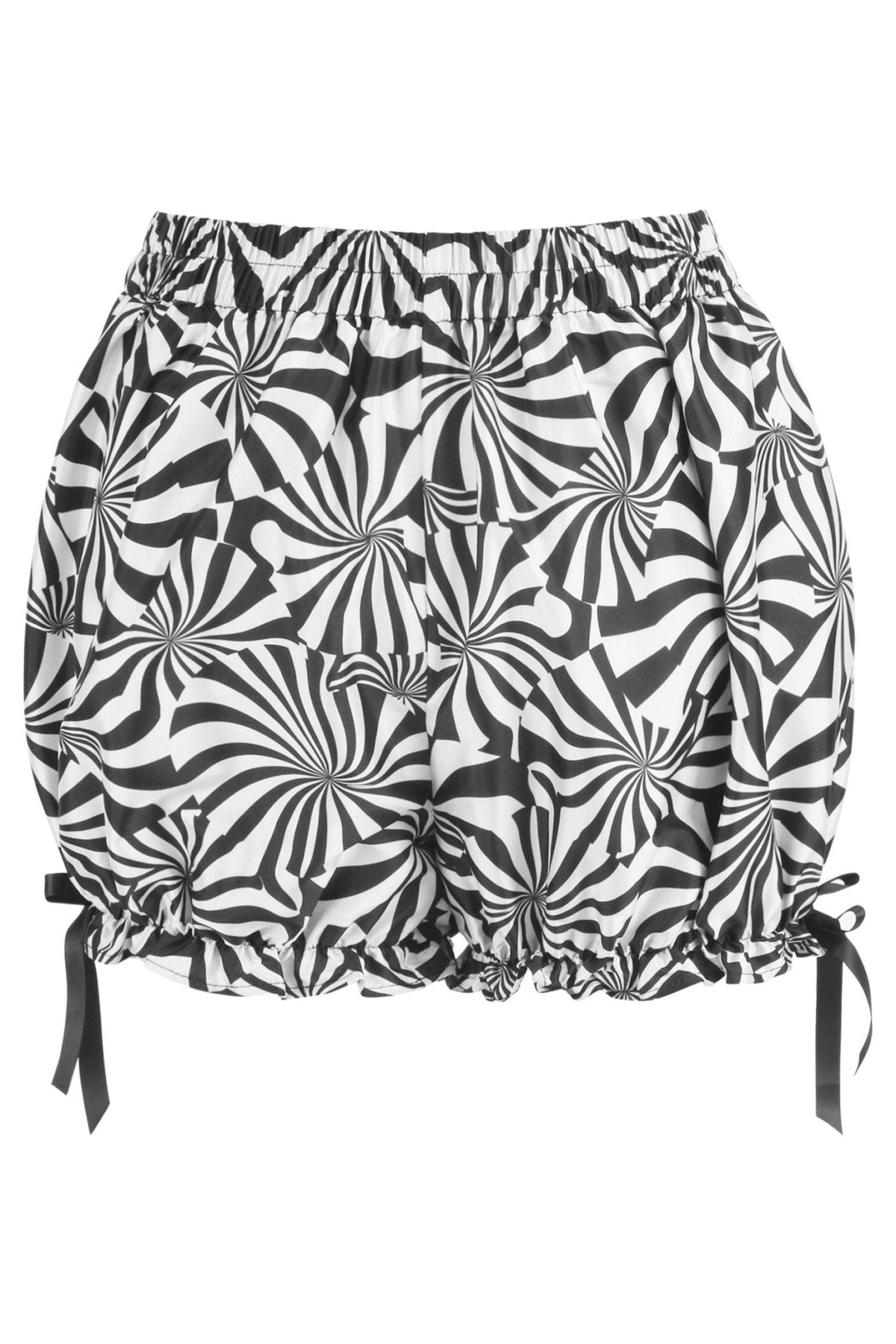 LIMITED EDITION Black & White Crepe Swirl Print Bloomers