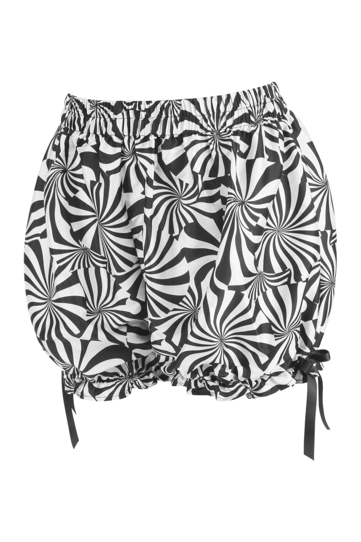 LIMITED EDITION Black & White Crepe Swirl Print Bloomers