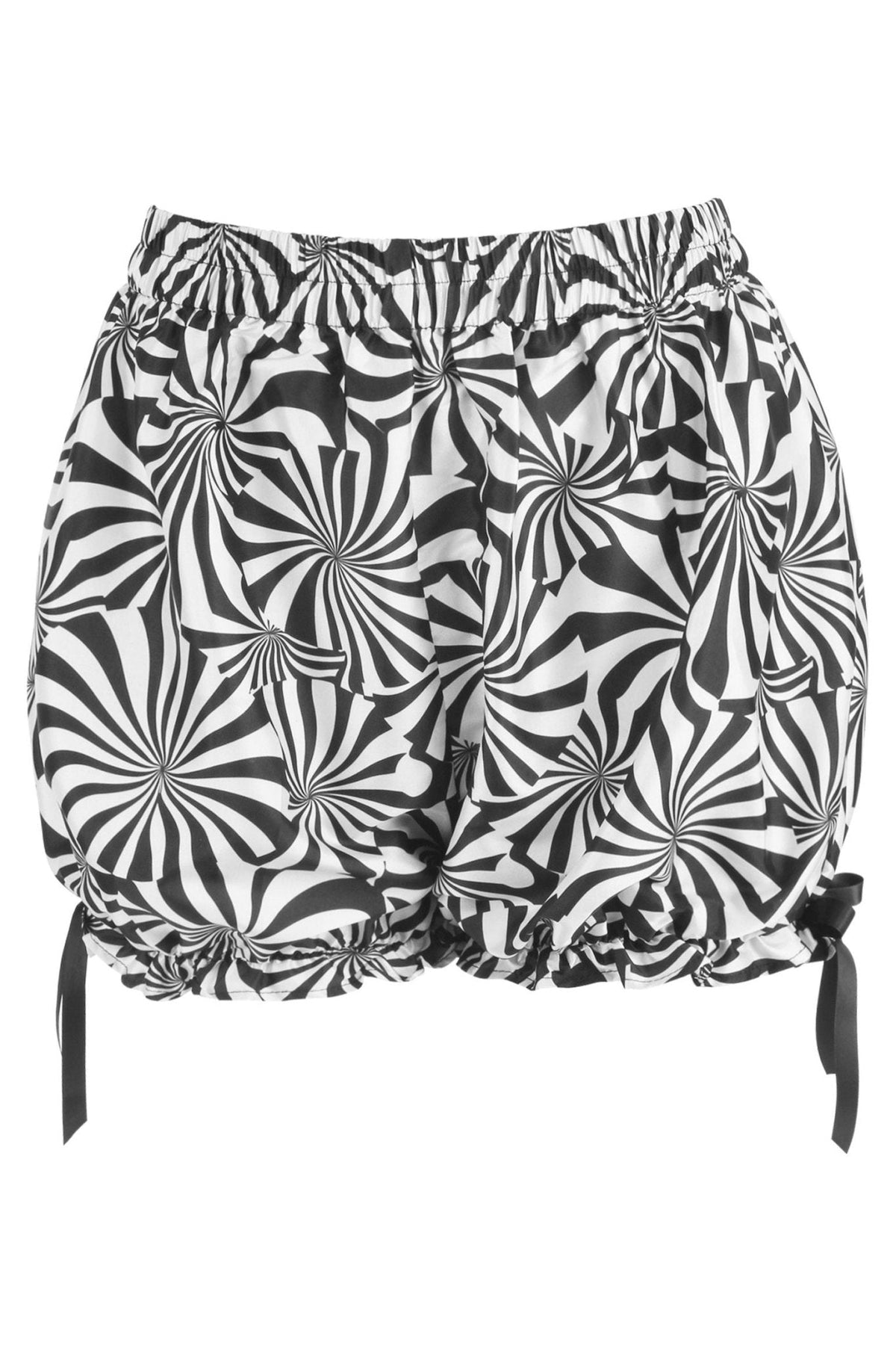 LIMITED EDITION Black & White Crepe Swirl Print Bloomers