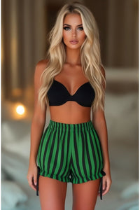 Black/Green Striped Bloomers