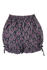 LIMITED EDITION Black/Pink Damask Bats Crepe Bloomers