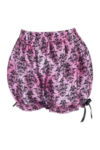 LIMITED EDITION Black/Pink Damask Pattern Crepe Bloomers