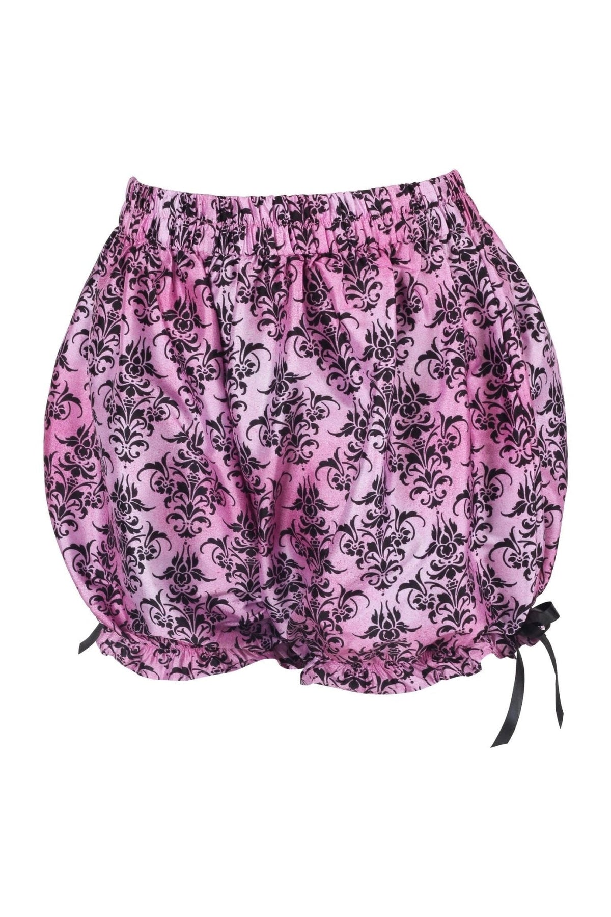 LIMITED EDITION Black/Pink Damask Pattern Crepe Bloomers