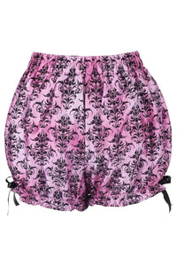 LIMITED EDITION Black/Pink Damask Pattern Crepe Bloomers