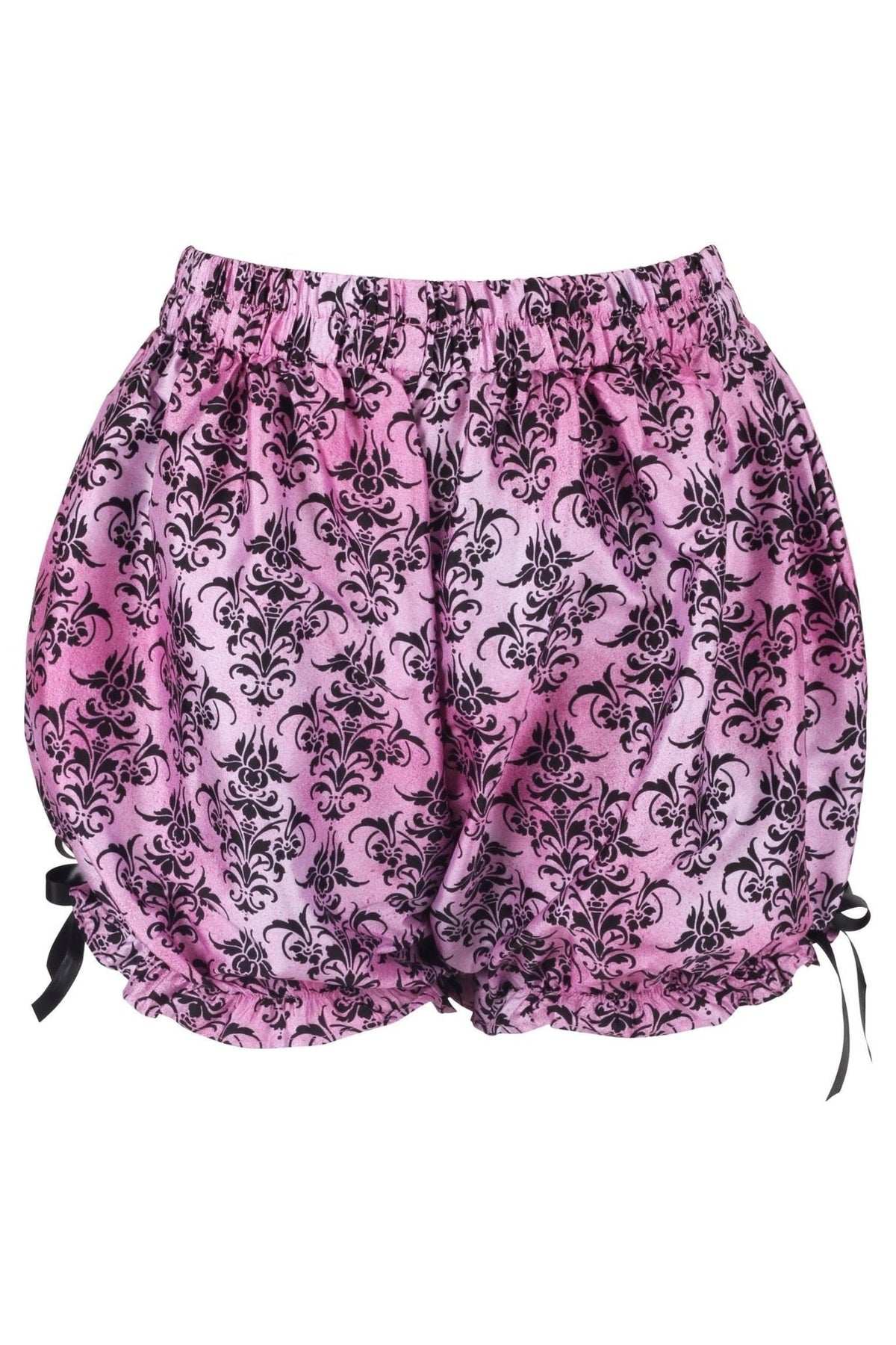 LIMITED EDITION Black/Pink Damask Pattern Crepe Bloomers