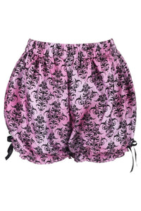 LIMITED EDITION Black/Pink Damask Pattern Crepe Bloomers