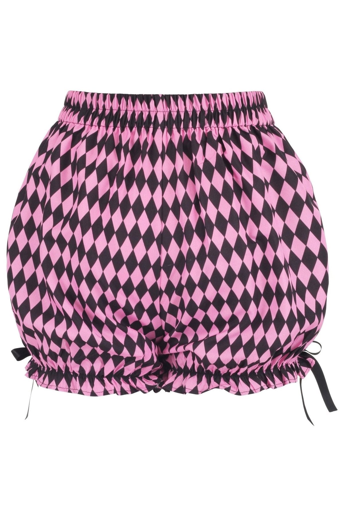 LIMITED EDITION Black/Pink Diamond Print Harlequin Pattern Crepe Bloomers
