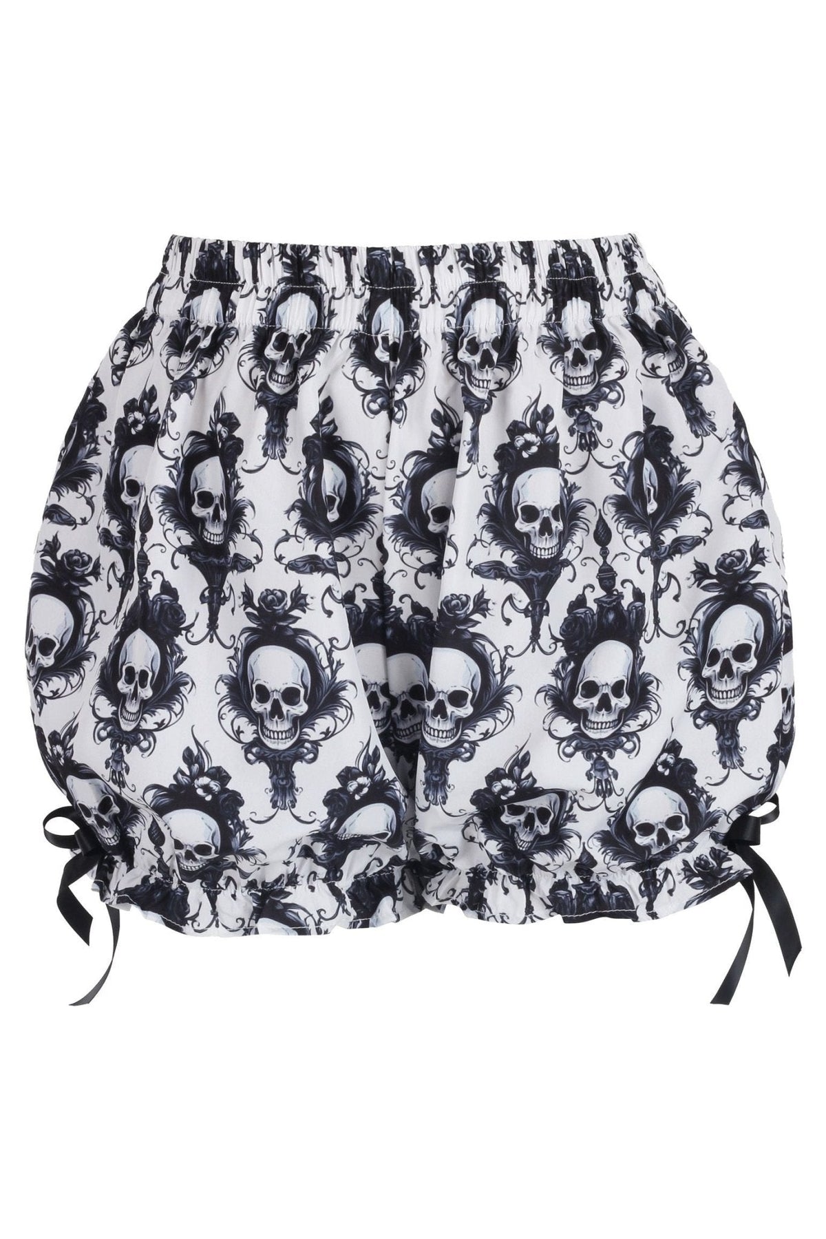 LIMITED EDITION Black/White Skull Print Crepe Bloomers