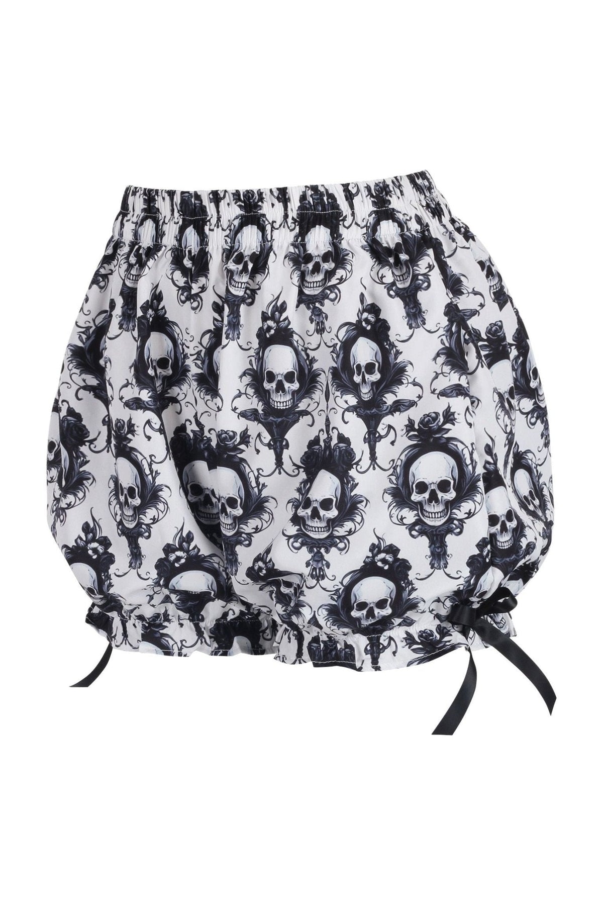 LIMITED EDITION Black/White Skull Print Crepe Bloomers
